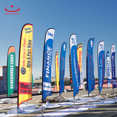 Customization Water Beach Flag and banners advertising feather flags with base custom teardrop flag