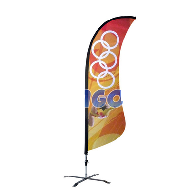 Customization Water Beach Flag and banners advertising feather flags with base custom teardrop flag