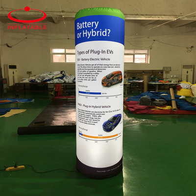Custom Logo Inflatable Column 3.5m Advertising Classic With Light
